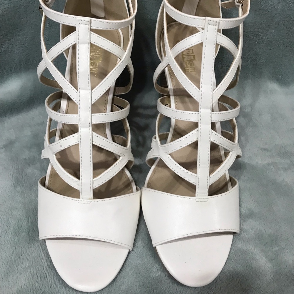 White Brash sandals with 3 3/4 Heels